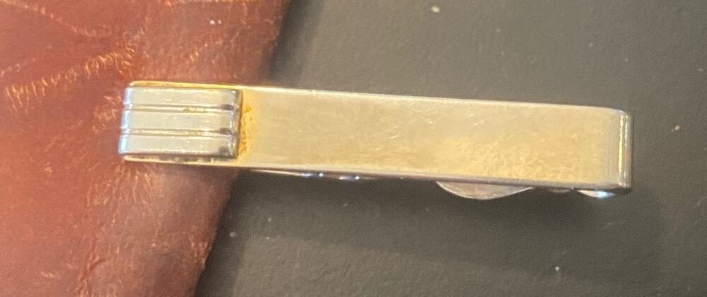 VTG Men's 1 1/2" Two Tone Swank Tie Bar